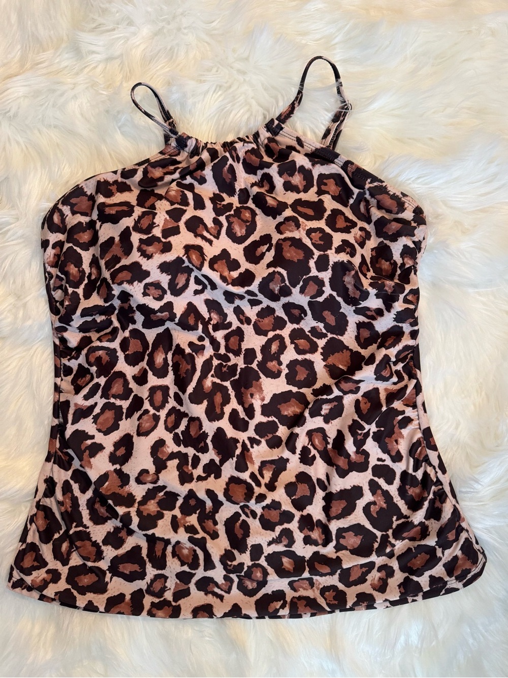 Leopard Print Halter Tankini Top - Picture 8 of 10